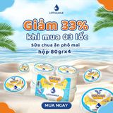  Lốc 4 Hộp Sữa Chua Lothamilk Phô Mai 80g 