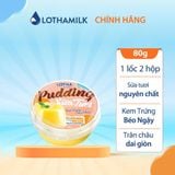  Combo 4 hộp Pudding Sữa tươi Kem Trứng Lothamilk 80g 