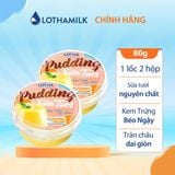  Combo 4 hộp Pudding Sữa tươi Kem Trứng Lothamilk 80g 
