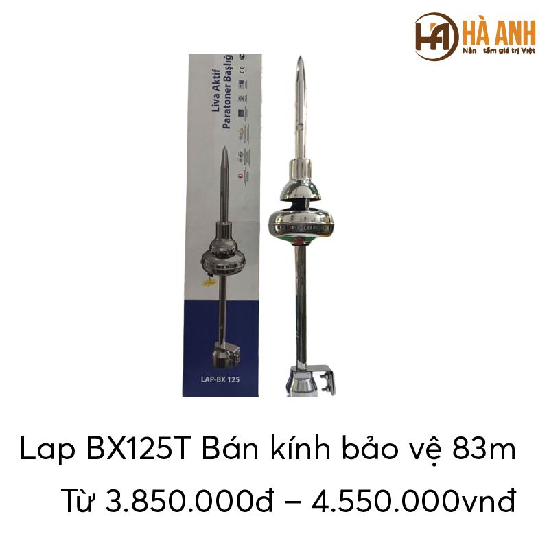  Kim thu sét Liva Lap BX125T Bán kính bảo vệ 83m 