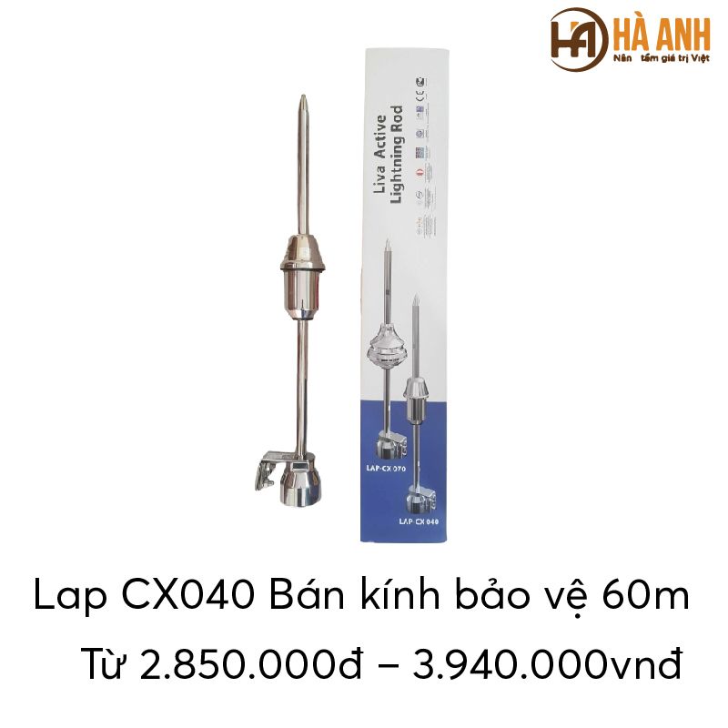  Kim thu sét Liva Lap CX040 Bán kính bảo vệ 60m 