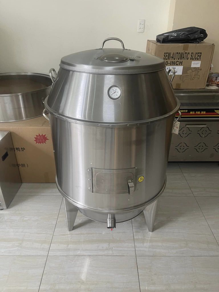 Lu quay gà vịt bằng gas phi 90