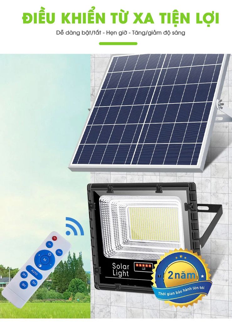 Đèn pha năng lượng mặt trời 300W