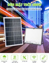Đèn Pha Chống Chói Năng Lượng Mặt Trời - 300W