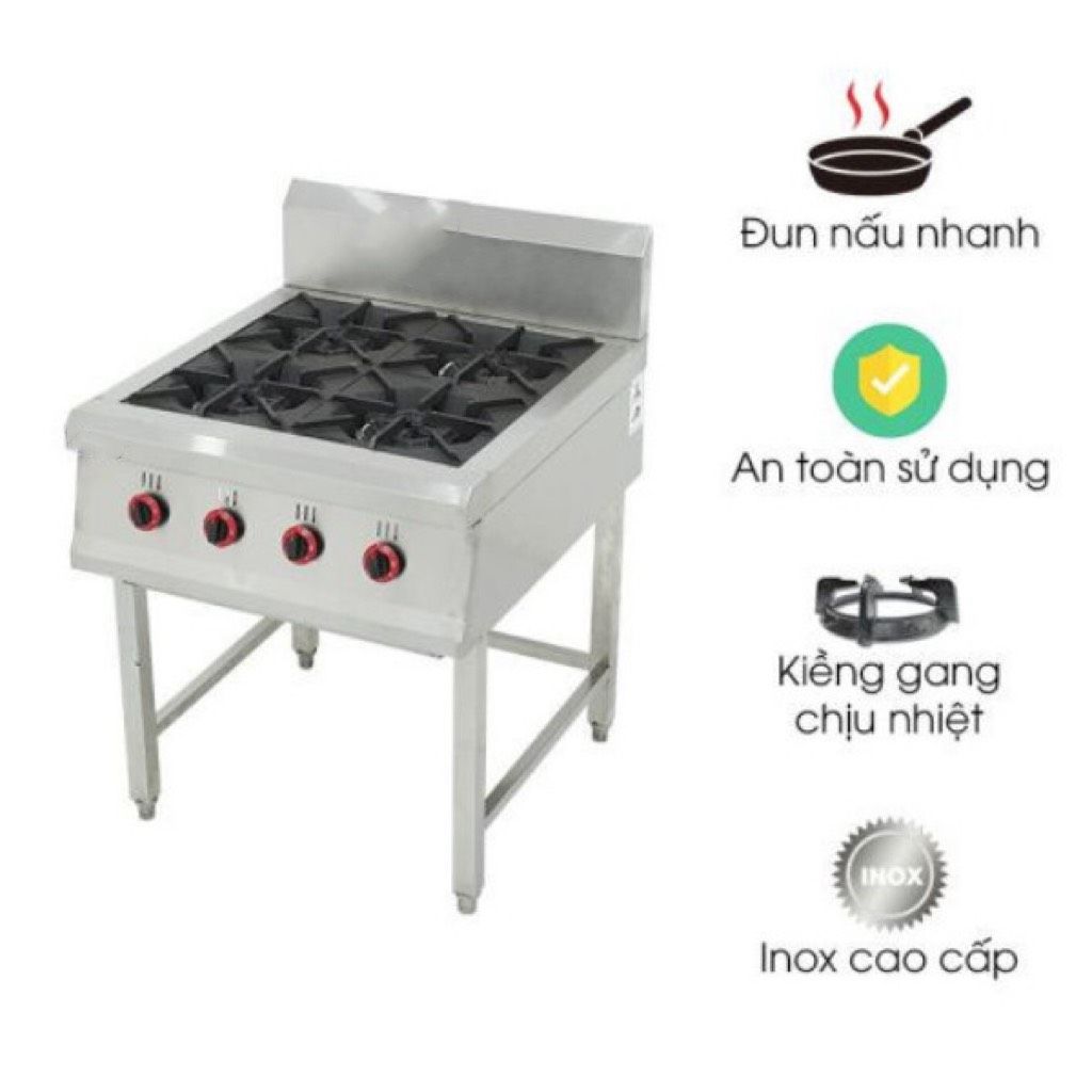 Bếp Âu 4 Họng (Dùng Súng Mồi Lửa)