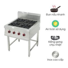 Bếp Âu 4 Họng (Dùng Súng Mồi Lửa)