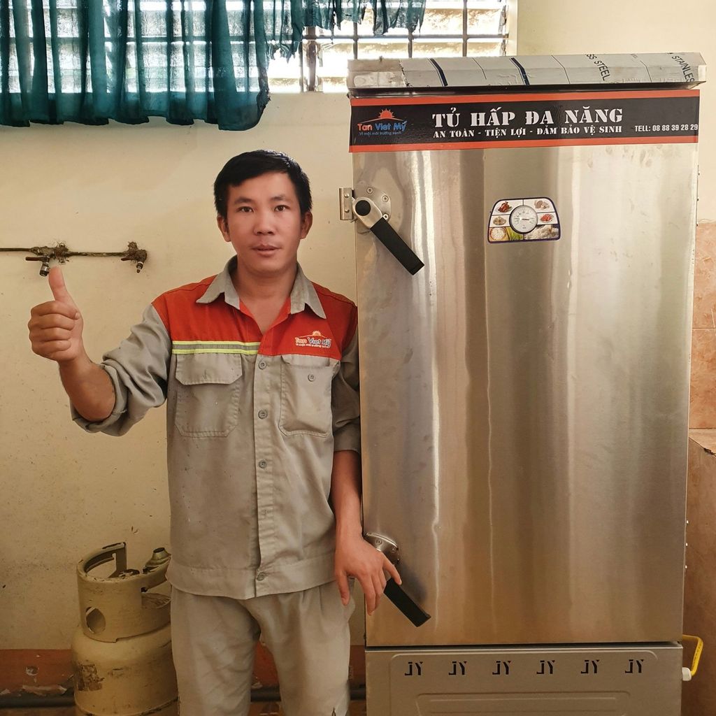 Tủ Hấp Cơm Công Nghiệp 10 Khay - Dùng Điện & Gas