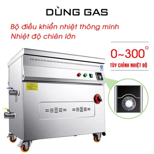 Bếp chiên tách dầu 100L dùng gas