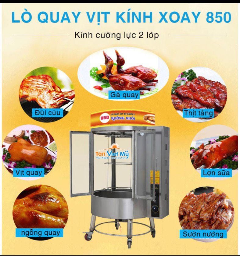 Lò Quay Gà Vịt Dùng Điện 85cm