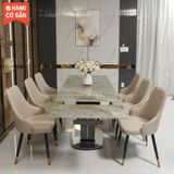  Bàn Ăn Thông Minh Mặt Đá Ceramic Kéo Dài 2m Bộ 6 Ghế SKDS28 