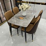  Bộ Bàn Ăn Mặt Đá Ceramic Kèm 4-6 Ghế SKDS34 
