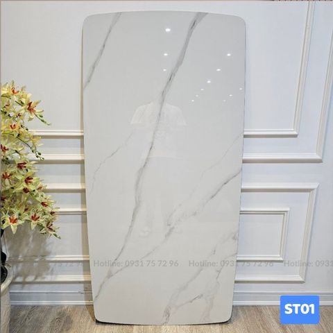  Bộ Bàn Ghế Ăn Mặt Đá Ceramic Kèm 4 Ghế Monet Bọc Da SKDS33 