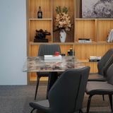  Bộ Bàn Ghế Ăn Mặt Đá Xuyên Sáng Thiết Kế Chân Vinfast SKDS25 