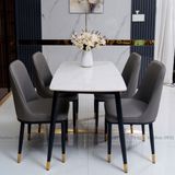  Bộ Bàn Ăn Mặt Đá Ceramic Kèm 4-6 Ghế SKDS34 