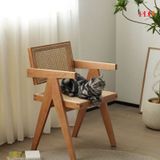  Ghế Gỗ Vleg Có Tay Đan Mây SKC19 