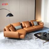  Sofa Góc Phòng Khách Da Bò SKS10 