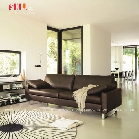  Sofa Băng Phòng Khách Da Bò SKS03 