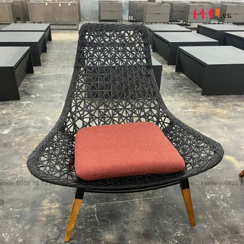  Armchair Ngoài Trời Chân Gỗ Teak SKC108 