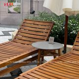  Bàn Cafe Mặt Đá Chân Gỗ Teak SKT54 