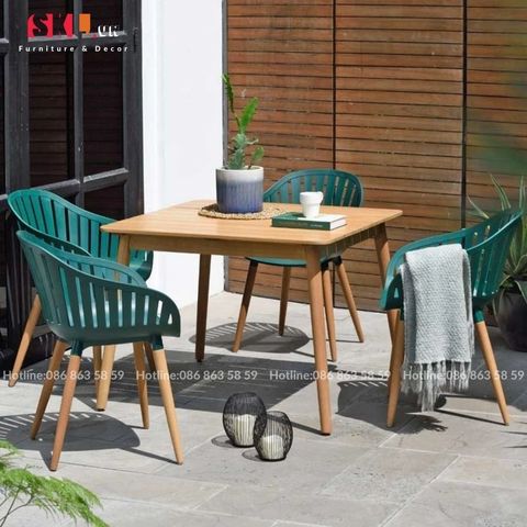  Bàn Cafe Gỗ Teak Ngoài Trời SKT38 