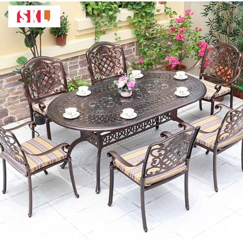  Bàn Tiệc Sân Vườn Nhôm Đúc SKT13 