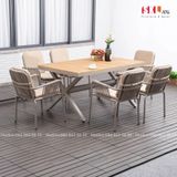  Bàn Ăn Gỗ Teak 1M5 SKT45 