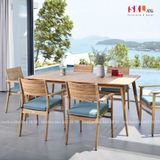  Bàn Ăn Gỗ Teak Cao Cấp Ngoài Trời 1M8 SKT42 