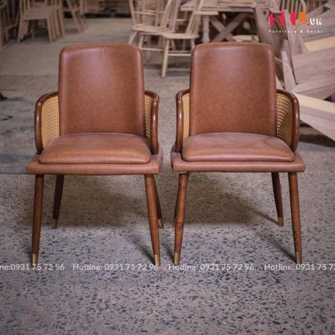  Ghế Ăn Gỗ Tựa Mây SKC90 