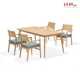  Bàn Ăn Gỗ Teak Cao Cấp Ngoài Trời 1M8 SKT42 