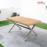  Bàn Ăn Gỗ Teak 1M5 SKT45 