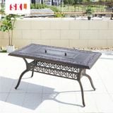  Bàn Tiệc Sân Vườn Nhôm Đúc Có Bếp Than SKT16 