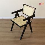  Ghế Gỗ Vleg Có Tay Đan Mây SKC19 