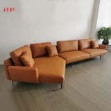  Sofa Góc Phòng Khách Da Bò SKS10 