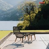  Armchair Ngoài Trời Chân Gỗ Teak SKC108 