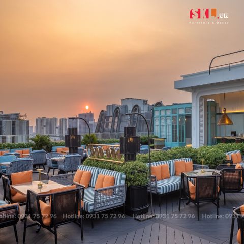  Sofa Băng Đan Dây Thừng Ngoài Trời SKOS11 