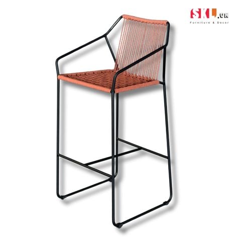  Ghế Bar Khung Sắt Đan Dây Dù SKC114 