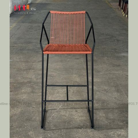  Ghế Bar Khung Sắt Đan Dây Dù SKC114 