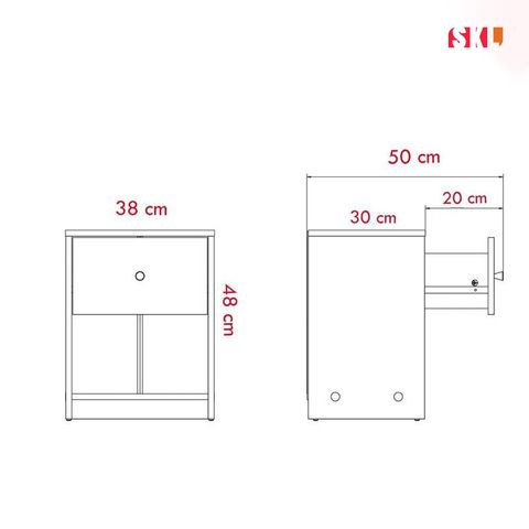  Tủ Đầu Giường Gỗ Hiện Đại SKTG02 