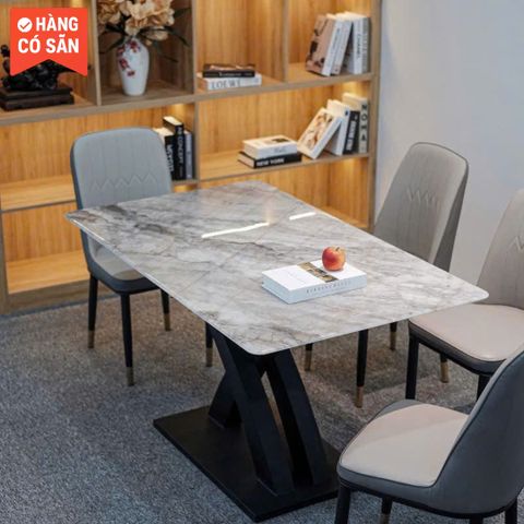  Bộ Bàn Ghế Ăn Mặt Đá Chân Sắt SKDS24 