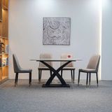  Bộ Bàn Ghế Ăn Mặt Đá Chân Sắt SKDS24 