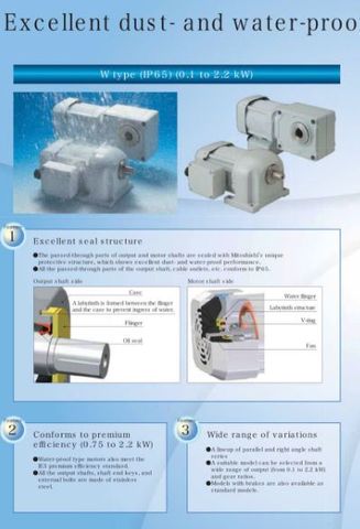  Động cơ điện MITSUBISHI cho phòng sạch/ Động cơ chống nước 