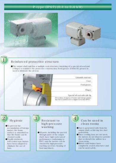  Động cơ điện MITSUBISHI cho phòng sạch/ Động cơ chống nước 