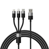  Dây Cáp Sạc 3in1 Baseus StarSpeed USB A to Micro + Lightning + Type C 3.5A, 1.2m 