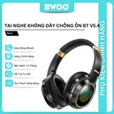  Tai nghe không dây Bwoo Chụp tai | Chống ồn BT V5.4| Cổng aux 3,5mm | Đèn nền RGB - BW586 