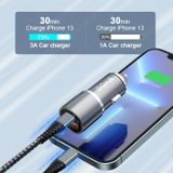  Tẩu sạc xe hơi Bwoo USB x Type-C 38W đầu ra kép | Vòng đèn LED | Vỏ kim loại - CC68 