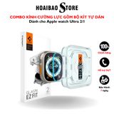  Combo kính cường lực Spigen Glass Glas.Tr Ez Fit (2P) Apple Watch Ultra 2/1 (49mm) 