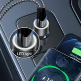  Tẩu sạc xe hơi Bwoo USB x Type-C 38W đầu ra kép | Vòng đèn LED | Vỏ kim loại - CC68 