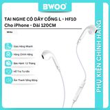  Tai nghe có dây Bwoo cổng Lightning | Dài 1M - HF10 