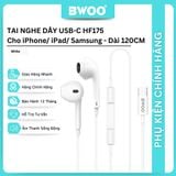  Tai nghe dây Bwoo USB-C | Dài 120CM - HF175 