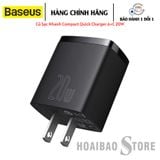  Củ sạc nhanh 20W Baseus Compact Quick Charger USB + C 